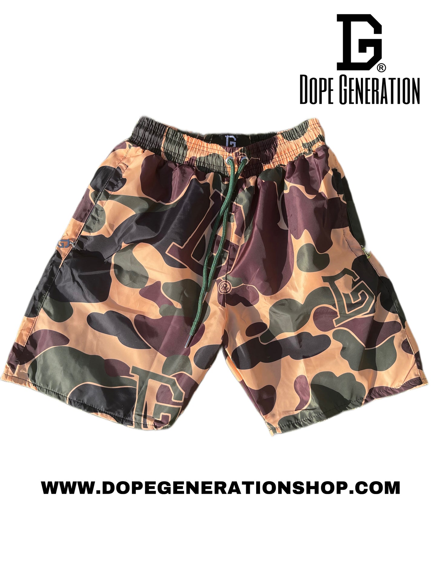 DG DAY TO DAY CAMO SHORTS (TAN)